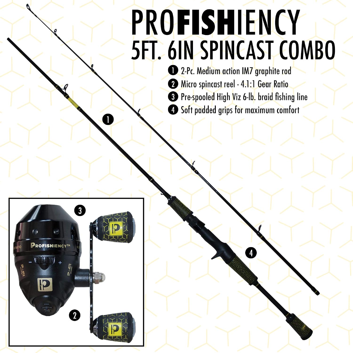 5.5-Foot Spincast Fishing Rod  - Spincast Reel 评论和价格
